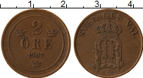Продать Монеты Швеция 2 эре 1907 Медь