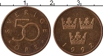 Продать Монеты Швеция 50 эре 1992 Бронза
