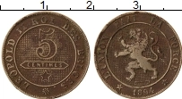 Продать Монеты Бельгия 5 сантим 1895 Медно-никель
