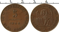 Продать Монеты Венеция 5 чентезимо 1849 Медь