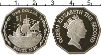 Продать Монеты Белиз 1 доллар 1990 Серебро