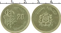 Продать Монеты Марокко 20 сантим 1987 Латунь