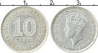 Продать Монеты Малайя 10 центов 1945 Серебро