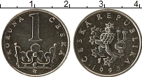Продать Монеты Чехия 1 крона 2002 Медно-никель