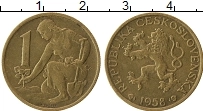 Продать Монеты Чехословакия 1 крона 1959 Бронза