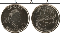 Продать Монеты Канада 10 центов 2001 Сталь покрытая никелем