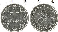 Продать Монеты Центральная Африка 50 франков 1996 Медно-никель