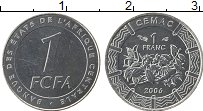 Продать Монеты Центральная Африка 1 франк 2006 Медно-никель