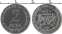 Продать Монеты Центральная Африка 2 франка 2006 Медно-никель