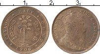 Продать Монеты Цейлон 1/2 цента 1905 Медь