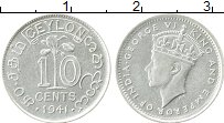 Продать Монеты Цейлон 10 центов 1941 Серебро