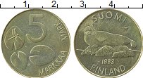 Продать Монеты Финляндия 5 марок 1993 Латунь
