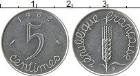 Продать Монеты Франция 5 сантим 1962 Медно-никель