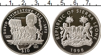 Продать Монеты Сьерра-Леоне 10 долларов 1998 Серебро