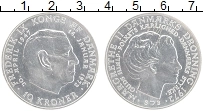 Продать Монеты Дания 10 крон 1972 Серебро