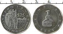 Продать Монеты Зимбабве 25 долларов 0 Медно-никель