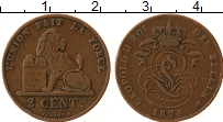Продать Монеты Бельгия 2 сантима 1863 Медь