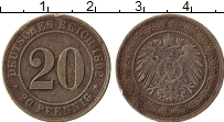 Продать Монеты Германия 20 пфеннигов 1892 Медно-никель