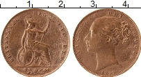 Продать Монеты Великобритания 1 пенни 1853 Медь