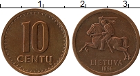 Продать Монеты Литва 10 центов 1991 Бронза