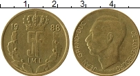 Продать Монеты Люксембург 5 франков 1989 Бронза