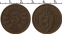 Продать Монеты Норвегия 5 эре 1907 Бронза