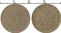 Продать Монеты Гаити 5 сентим 1904 Медно-никель