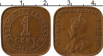 Продать Монеты Стрейтс-Сеттльмент 1 цент 1920 Бронза