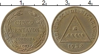 Продать Монеты Никарагуа 5 сентаво 1937 Медно-никель