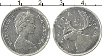 Продать Монеты Канада 25 центов 1966 Серебро