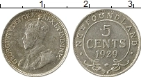 Продать Монеты Ньюфаундленд 5 центов 1929 Серебро
