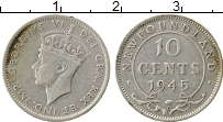 Продать Монеты Ньюфаундленд 10 центов 1945 Серебро