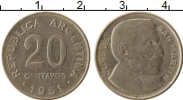 Продать Монеты Аргентина 20 сентаво 1956 Медно-никель