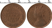 Продать Монеты Индия 1/4 рупии 1862 Медь