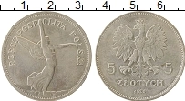 Продать Монеты Польша 5 злотых 1928 Серебро