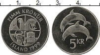 Продать Монеты Исландия 5 крон 1999 Сталь покрытая никелем