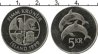 Продать Монеты Исландия 5 крон 1999 Медно-никель