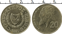 Продать Монеты Кипр 20 центов 1991 Латунь