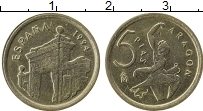 Продать Монеты Испания 5 песет 1994 Латунь