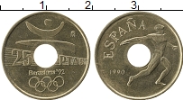 Продать Монеты Испания 25 песет 1990 Медь