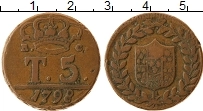 Продать Монеты Неаполь 5 торнеси 1798 Медь