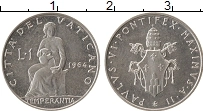 Продать Монеты Ватикан 1 лира 1964 Алюминий