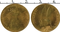 Продать Монеты Ватикан 20 лир 1966 Латунь