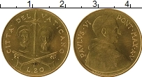 Продать Монеты Ватикан 20 лир 1967 Латунь
