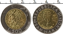 Продать Монеты Сан-Марино 500 лир 1999 Биметалл