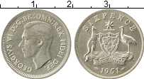 Продать Монеты Австралия 6 пенсов 1952 Серебро