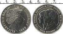 Продать Монеты Гернси 5 фунтов 1999 Медно-никель