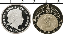 Продать Монеты Теркc и Кайкос 25 крон 2000 Серебро