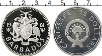 Продать Монеты Барбадос 25 долларов 1981 Серебро