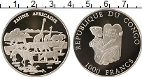 Продать Монеты Конго 1000 франков 2002 Серебро
